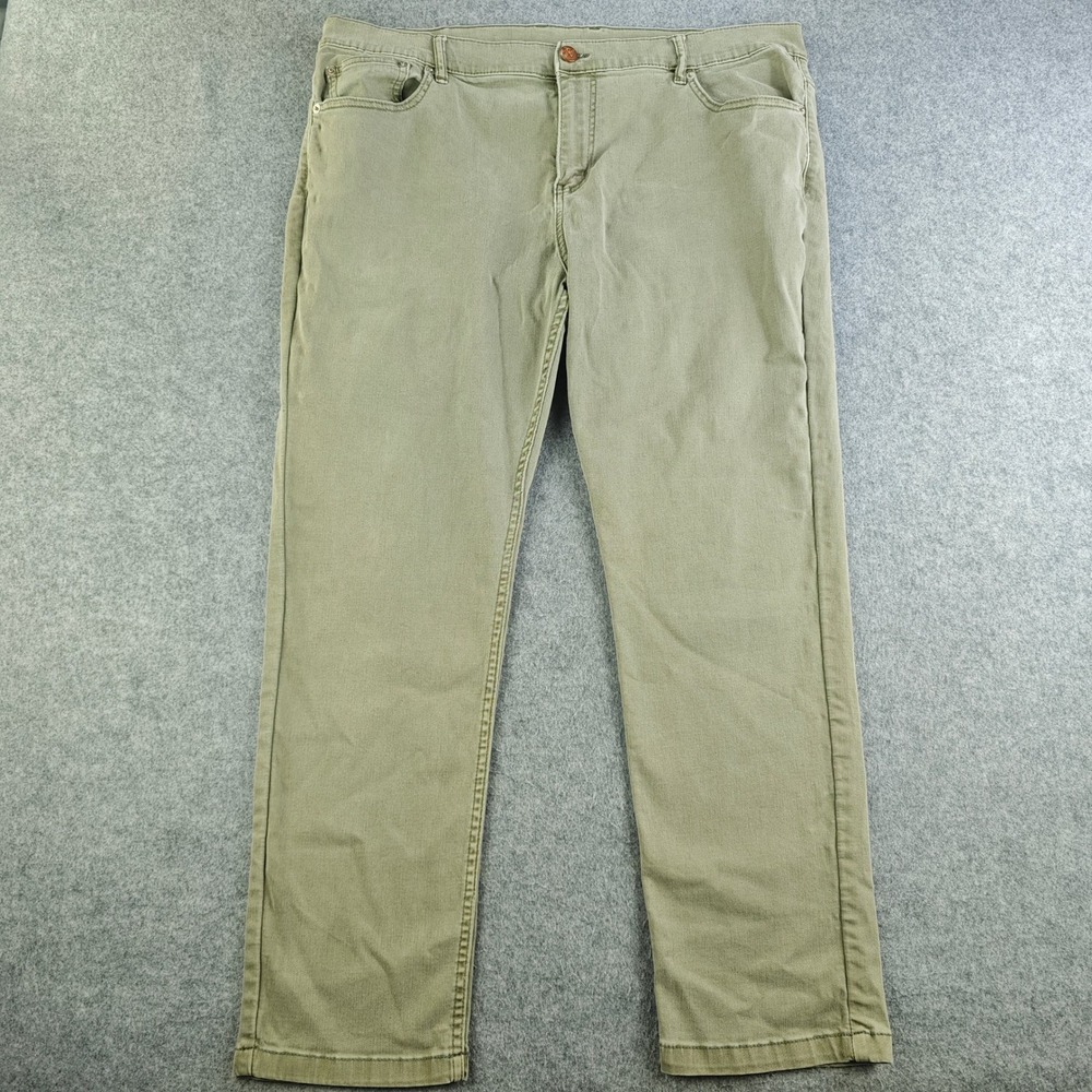 Mugsy Stretch Jeans Mens 38x30 Olive Green 5 Pocket Casual Pants Colored Denim